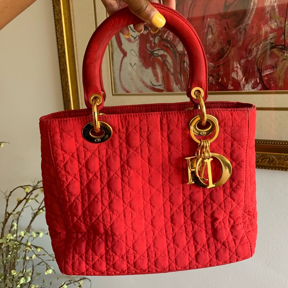 RARE Red Lady Dior Vintage Purse